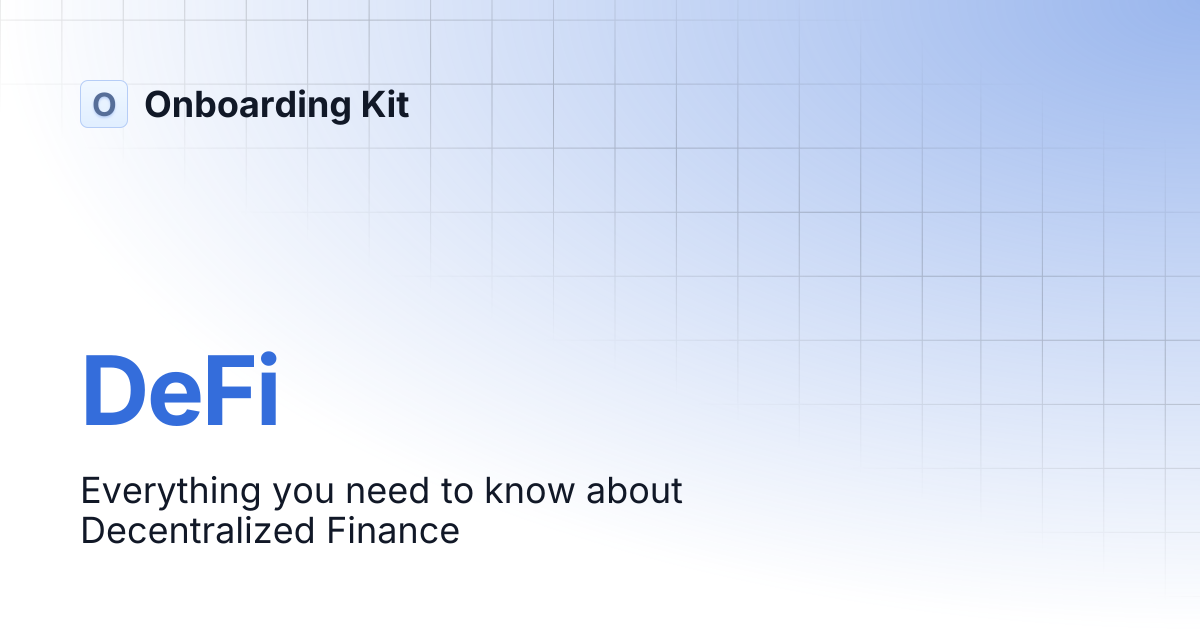DeFi | Onboarding Kit